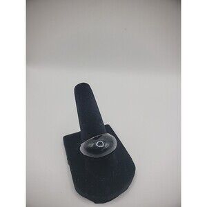 Vintage Ring Size 8 Black Gold Tone Round Jewelry Costume